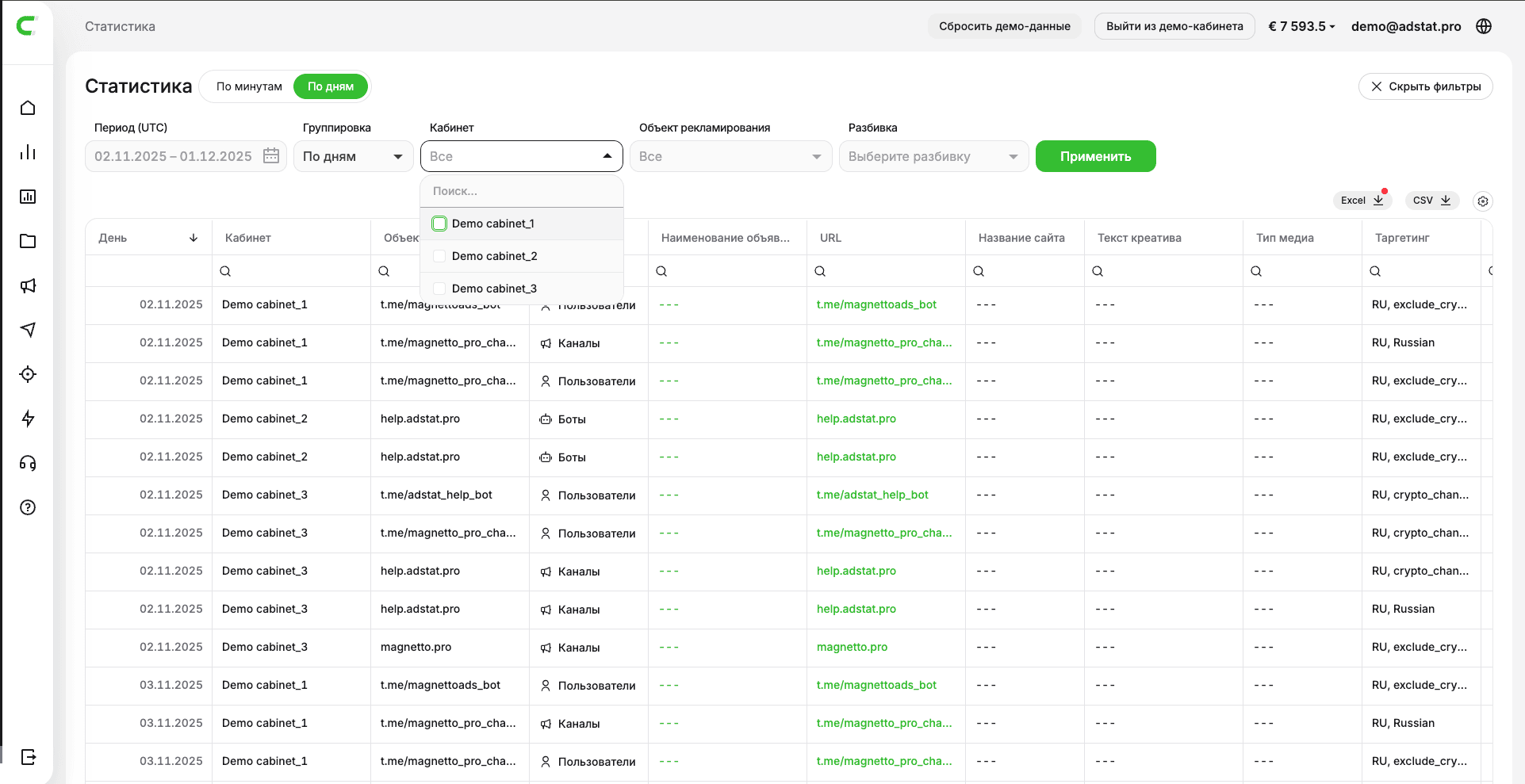 Π€ΠΈΠ»ΡΡΡ ΠΏΠΎ ΠΊΠ°Π±ΠΈΠ½Π΅ΡΠ°ΠΌ