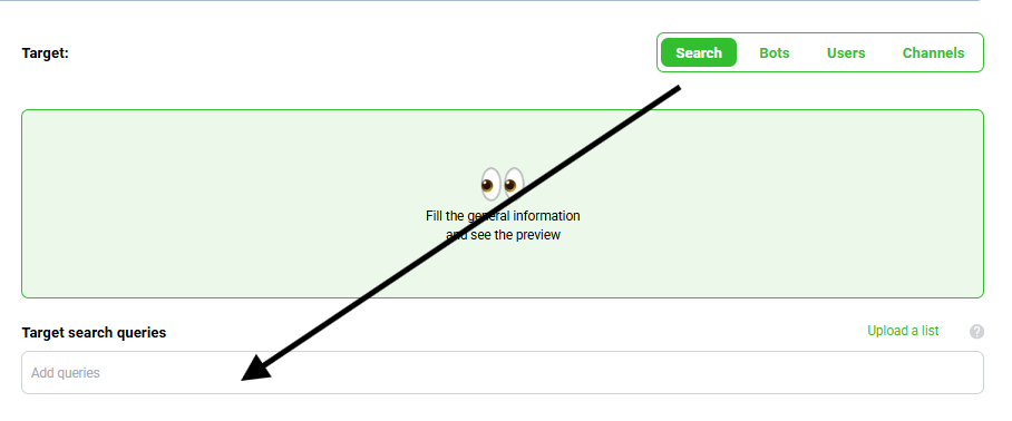 Search target queries