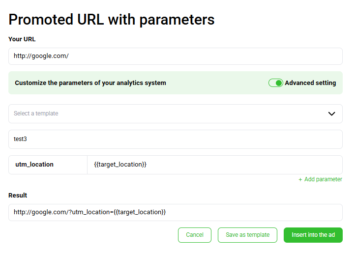 Advanced UTM tag setup